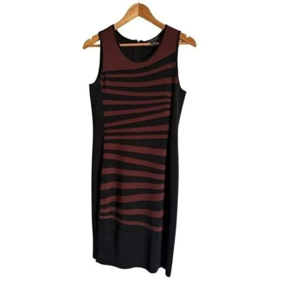 INC International Concepts Striped Bodycon Dress Large - Picture 1 of 5